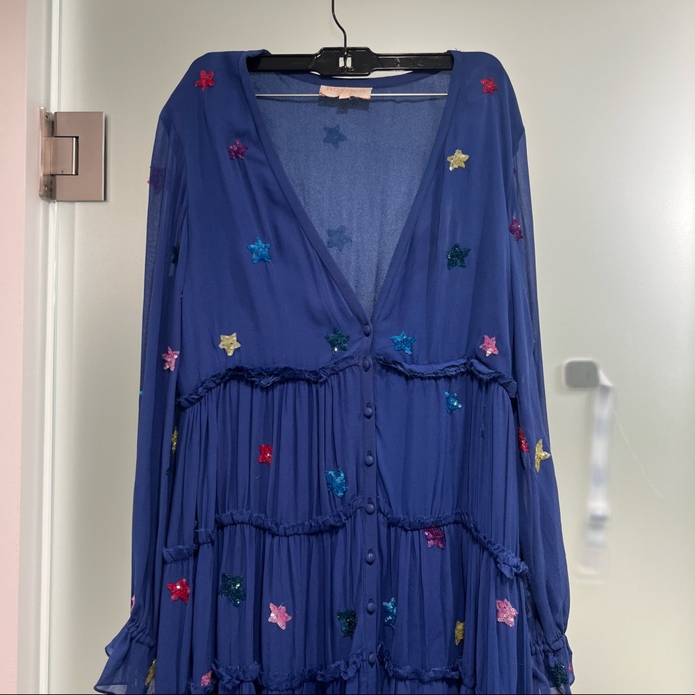 Rococo Sand Maxi Star Blue Dress
